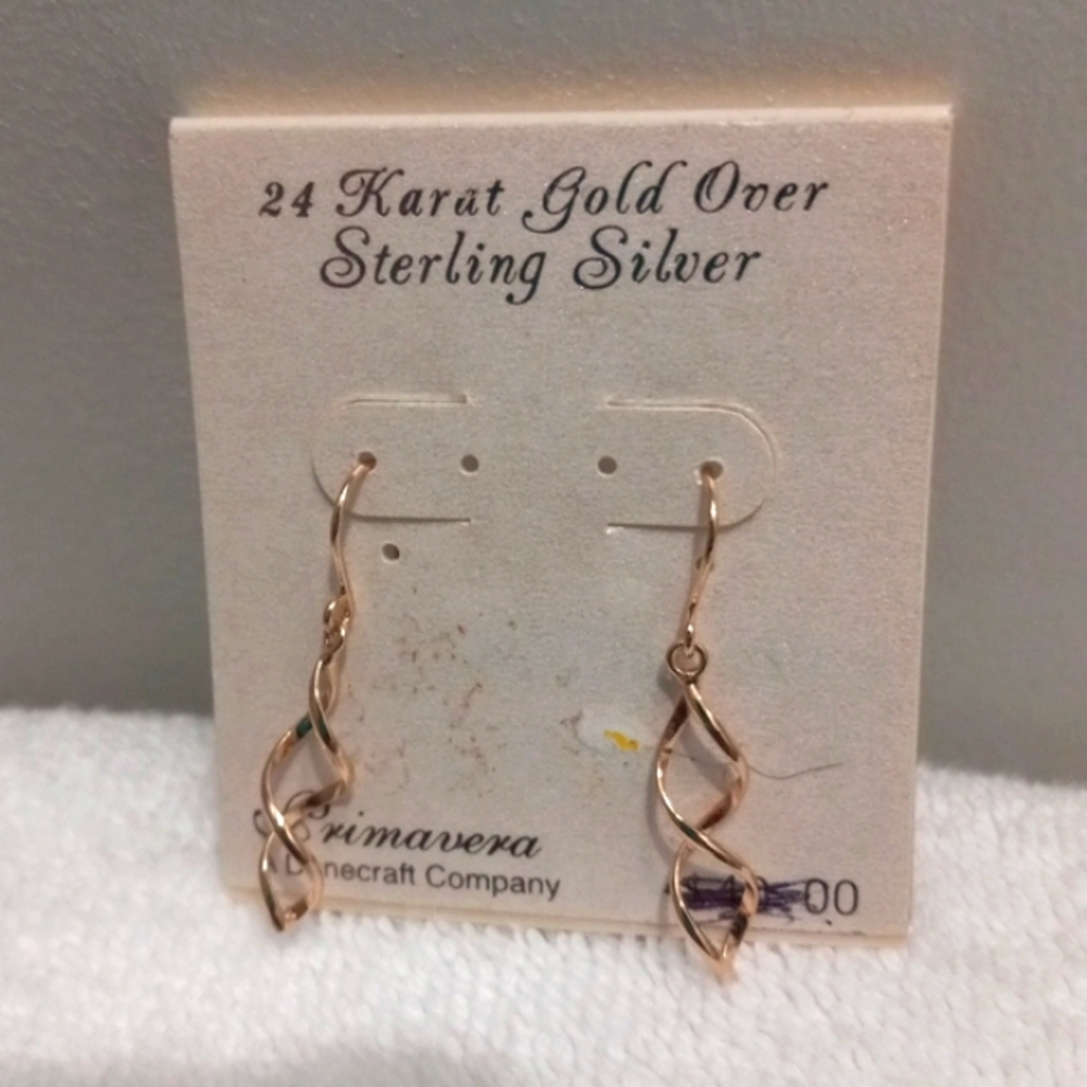 24 Karet Gold Over Sterling  Silver